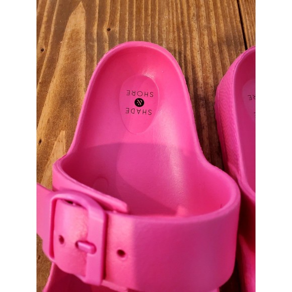 Shade & Shore Pink Sandals Slides Size 8 - Picture 2 of 6